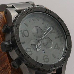 Very Sweet Nixon 51-30 All Gun Metal Stainless Steel Chrono Very Good Condition!